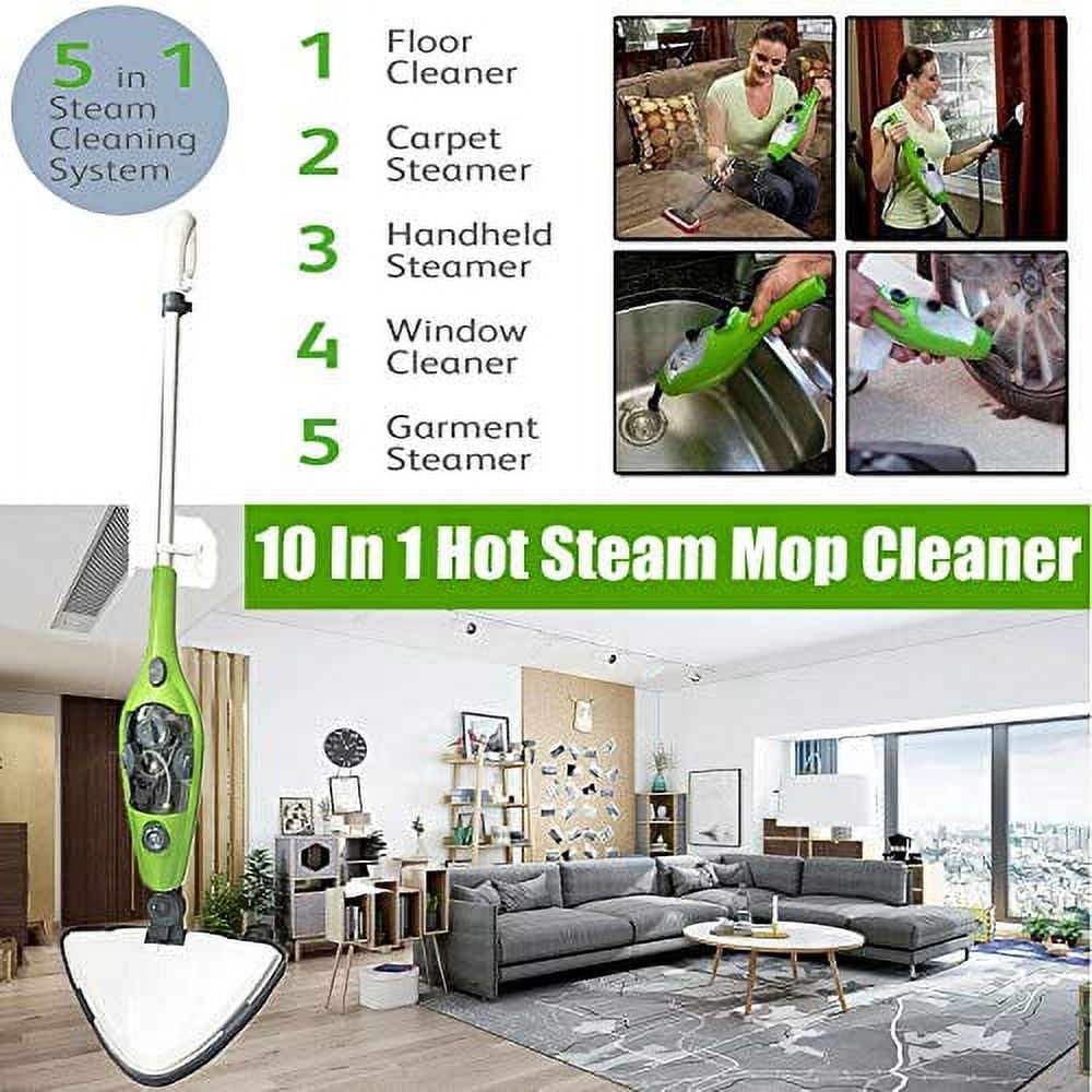 MultiFunction Steam Mop 10 In 1, Fast 20 sec Heating Up, Stream