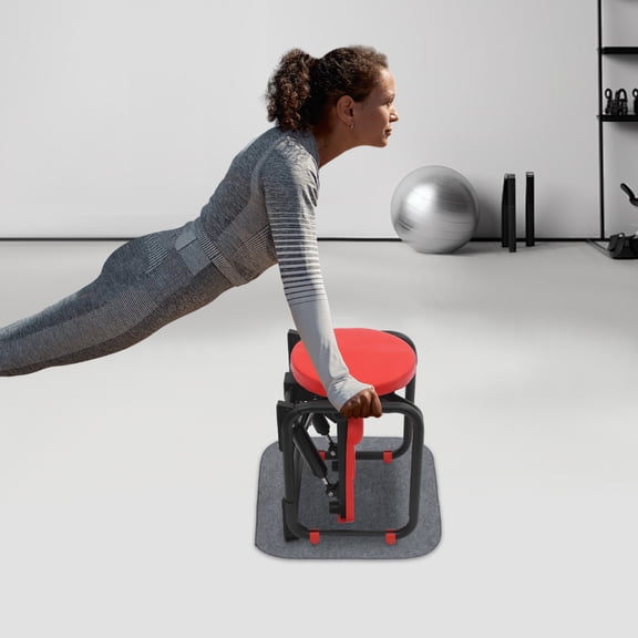 Multi-Function Stepper with Seat, Stepper for Home, Black+Red Mini Sport Stepper