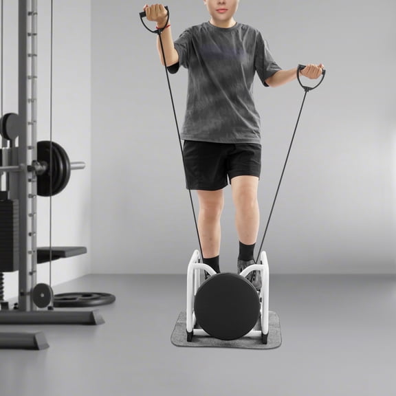 Multi-Function Stepper with Seat, Stepper for Home, Mini Sport Stepper Black+White