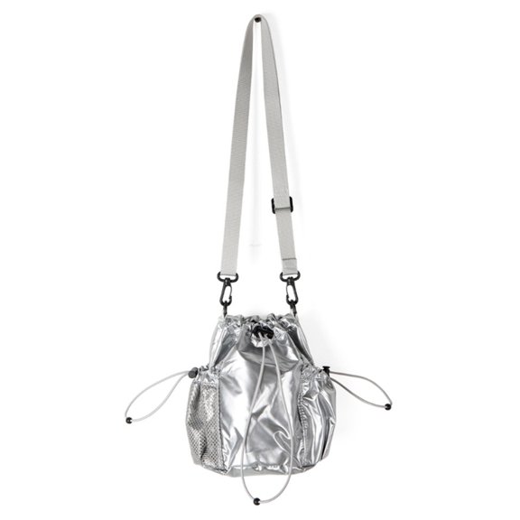 Multi Function Storage Space Nylon Bucket Bag Drawstring Shoulder Bags for Women