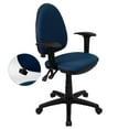 thumbnail image 1 of Multi Function Task Chair with Adjustable Lumbar Support, Arms, Burgundy or Navy Blue, 1 of 6