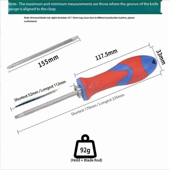 Multi-Function Telescopic Screwdriver - Dual-Purpose Magnetic Double-Head Tool for Home Repairs and DIY Projects