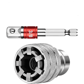 Multi-Function Universal Socket Wrench Tool Adjustable Self Fitting Grip Sleeve Set for Nuts Bolts Ratchet Torque Drill Adapter Home Appliance Auto Repair DIY Maintenance Projects(1 set)