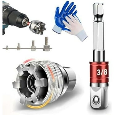 Multi-Function Universal Socket Wrench Tool - Universal Maintenance Tool, 10mm-19mm Adjustable Universal Socket Wrench, Universal Socket Tool for 3/8" Drive Ratchet Torque Wrench & Power Drill
