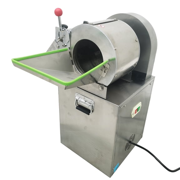 Multi-Function Vegetable Cutter Commercial Food Cutting Machine with Stainless Steel Blade Adjustable Thickness 200-350KG/H 110V