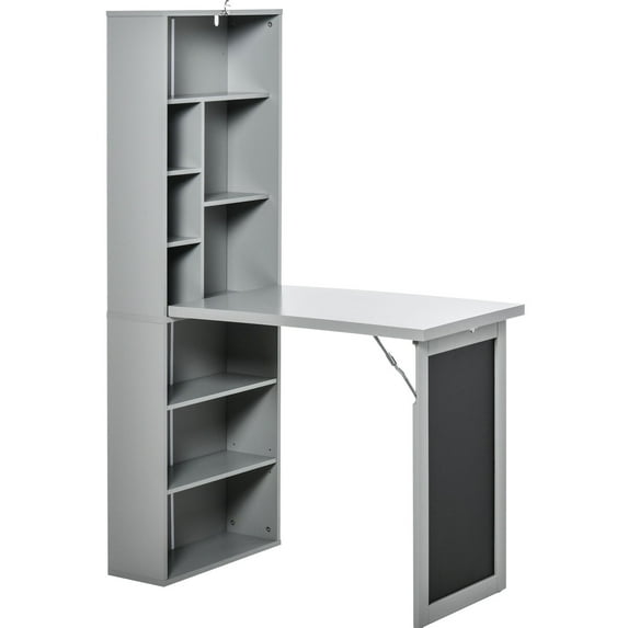 Multi - Function Wall Desk with Side Shelf / Enhance Your Workspace