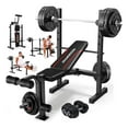 thumbnail image 1 of Multi-Function Weight Set with Squat Rack Leg Extension & Leg Adjustable Workout for Full Body Fitness Foldable Flat/Incline/Decline Upgrade Press for Home Gym, 1 of 9