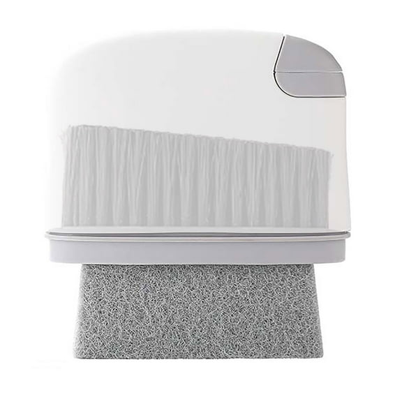 Multi-Function Window Track Cleaner Tool with Scrub Pad - 2-in-1 Slit Brush for Sills, Grout Lines, Car Vents, Sliding Doors & Kitchen Gap Cleaning