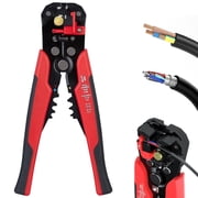 Multi-Function Wire Stripper-3 in 1 Automatic Wire Stripping Tool-10-24 AWG Wire Cutter for Electrical Cable Cutting,Crimping ToolsRed