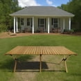 thumbnail image 1 of Multi-Function Wooden Foldable Portable Patio Dining Table, Natural Indoor & Outdoor Use, 1 of 8