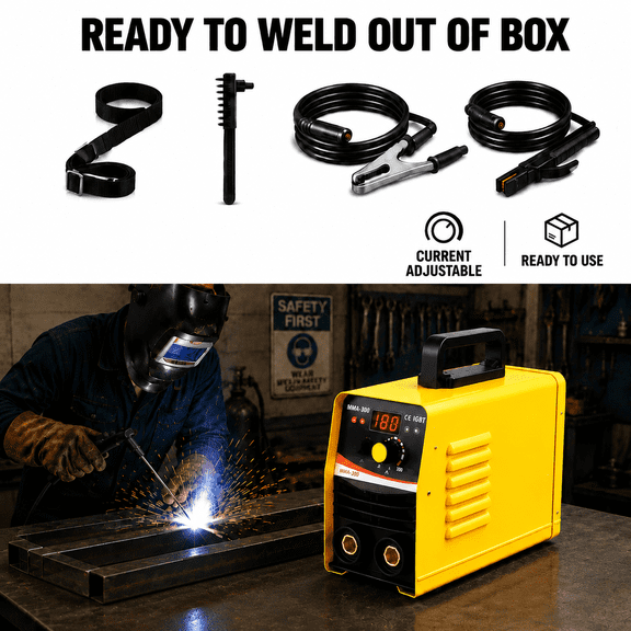 Multi-Functional 110V Electric Welder, Fully Automatic DC Inverter Welder, with Portable Multi-Set Options Available. It Is Easy to Operate And Suitable for Home Repairs