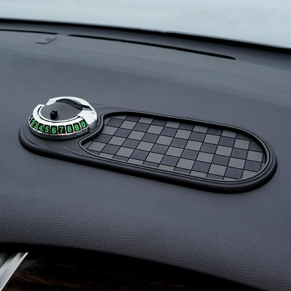 Multi-Functional 3-in-1 Car Phone Stand Pad | Non-Slip Dashboard Holder | 360° Rotating Mount | Temporary Parking Number Display | Universal Anti-Scratch Base | Adjustable Angles