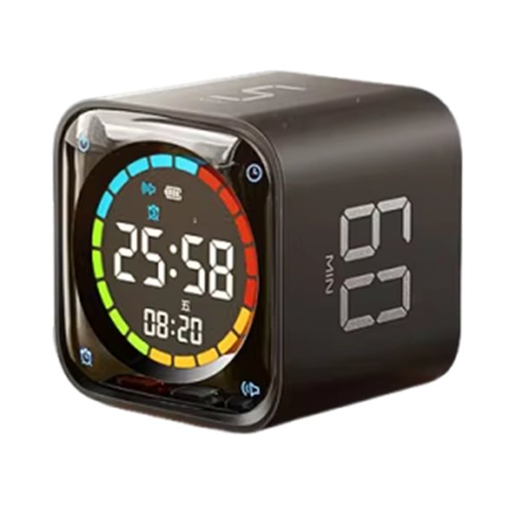 Multi Functional 4-in-1 Tick Time Manual Countdown Rotary Timer Mechanical Cooking Timer Cooking Shower Stopwatch Black