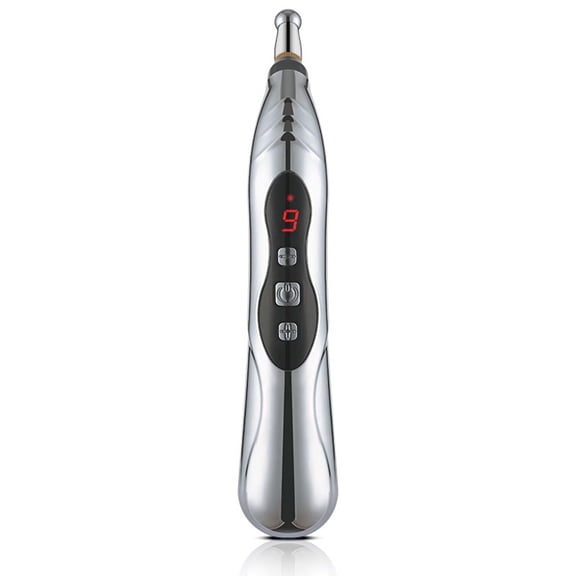 Multi-Functional 5-In-1 Tinnitus Relief Pen for Ear Ringing,Portable Acupressure Massager Tool for Seniors,Stressed Office Workers,Students,Ideal for Home,Office & Travel (Silver)