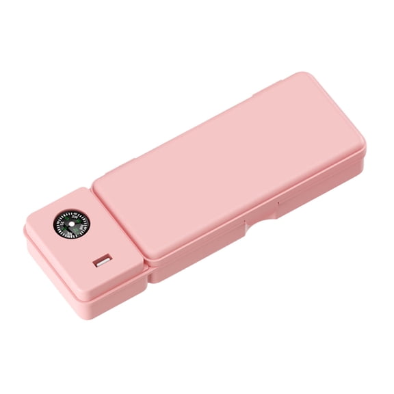 Multi-Functional 5-in-1 Pencil Case, Portable Stationery Box with Built-in Fan, Desk Lamp & Compass for Office & Daily Use