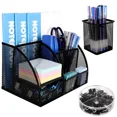 thumbnail image 1 of Multi-Functional 6 Compartments Office Desk Organizer Set Mesh Desktop Supplies, 1 of 5