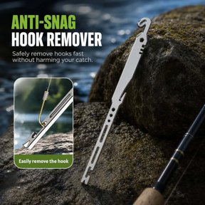 Multi-Functional 6-in-1 Fishing Knotter & Hook Remover ToolStainless Steel Fishing Multi Tool, 6-in-1 Stainless Steel Fishing Multi Tool Hook Remover Knot Tyer, Hook Remover-3PCS