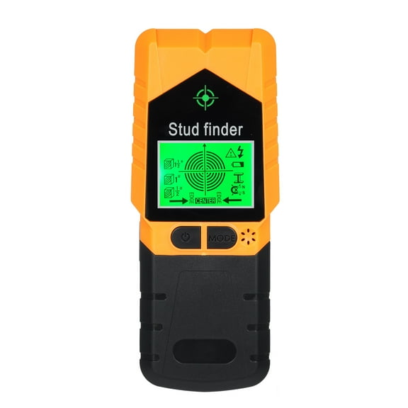 Multi-Functional 6-in-1 Wall Scanner and Digital Stud Finder with LCD Display and Audio Alarm, High Precision Magnetic Nail Locator for Wood Metal AC Wire Detection (6.96 inches / 17.7 cm)