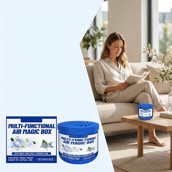 Multi-Functional Air Magic Box, 100g - Plant-Based Air Freshener & Purifier for Bedrooms, Living Rooms, and Bathrooms, Eliminates Odors and Releases Fresh Scent for Daily Indoor Use