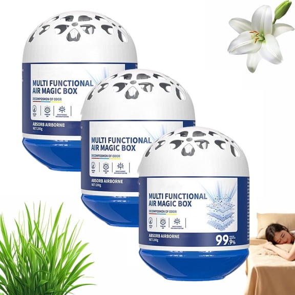 Multi Functional Air Magic Box, 200g Air Purification & Odor Absorber, 99.9% Effective Deodorizer, 3PCS