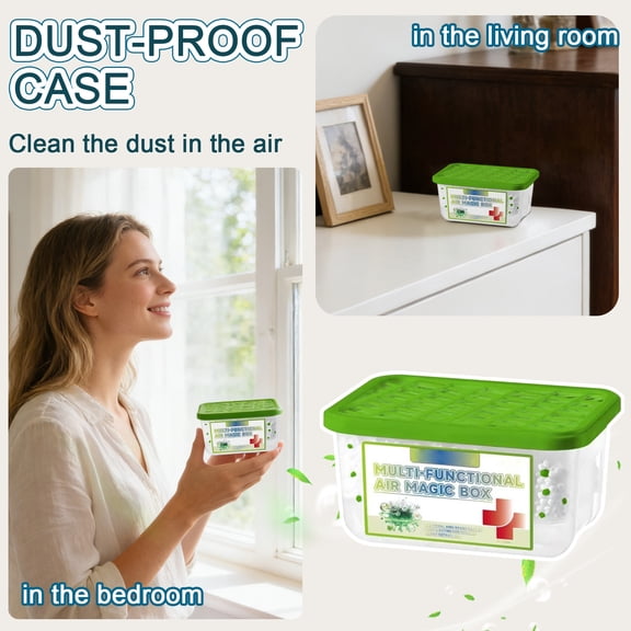 Multi-Functional Air Magic Box,Indoor Air Purification Dust Removal Magic Box,Plant-Based & Non-Toxic, Odor & Moisture Absorber,Perfect for Home & Office,Car,Bedroom,Pet Areas