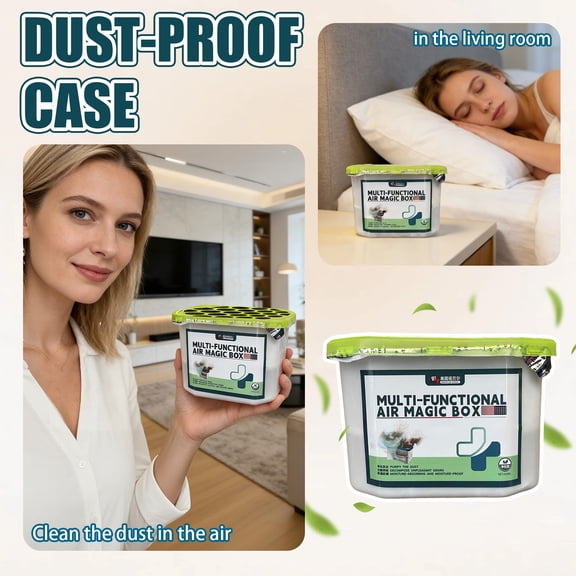 Multi-Functional Air Purifying Box, Indoor Odor Absorber & Freshener for Home Closet Car, Plastic