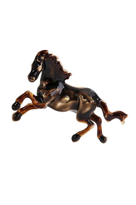 Multi Functional Alloy Horse Brooch Chinese Zodiacs Theme Lapel Pin Vintage Fashion Shaped Accessory