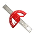 thumbnail image 1 of Multi-Functional Angle Ruler 45/90 Degree Semi-Circular Measuring Aluminum Alloy Movable Angle Ruler Angle Finder 8 Inch, 1 of 6