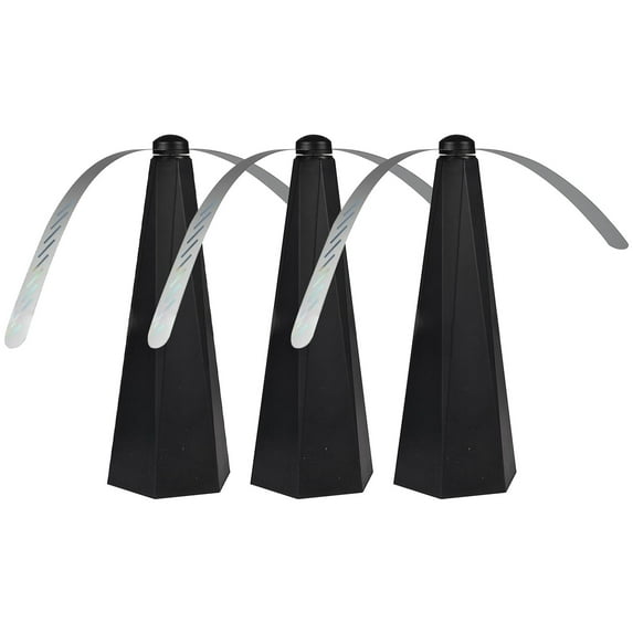 Multi Functional Automatic Fly Catcher Fan with Reflective Dots Super Quiet Lightweight for Outdoor Picnic Table Dining Camping ABS PVC 2 AA Batteries 3 Pack