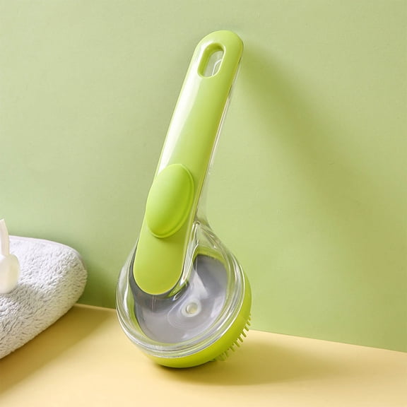 Multi-Functional Bath Brush, Long Handle Body Scrubber with Liquid Dispenser, Soft Head Massage Tool, Professional Spa Accessory