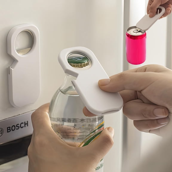 Multi-Functional Bottle Opener Handheld Can Tab Lifter Kitchen Gadgets, White, 1-Pack