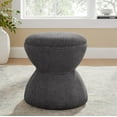 thumbnail image 1 of Multi-Functional Boucle Ottoman - Vanity Stool Chair with Sturdy Wooden Base - Suitable for Living Room, Bedroom, and Entryway - No Installation Needed, 1 of 14