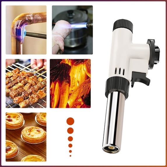 Multi-Functional Butane Torch – Portable Culinary and Outdoor Handheld Gas Burner, Camping, Baking, and BBQ Torch with Adjustable Flame for Cooking and Searing