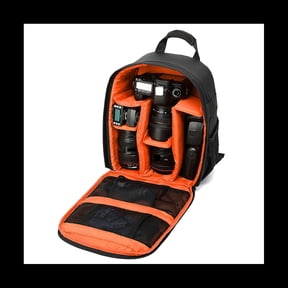 Multi-Functional Camera Backpack, Waterproof Outdoor Camera Bag for Hiking Travel Sprots-Orange