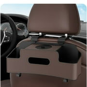 Multi-Functional Car Rear Seat Organizer with 2 Beverage Cup Holders - Tissue Holder, Cell Phone Holder and 2 Storage Hooks，car travel accessories