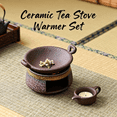 thumbnail image 1 of Multi-Functional Ceramic Tea Warmer, Handmade Essential Oil Burner & Wax Melts Warmer, Elegant Cedar & Zen Design for Home or Office, 1 of 7