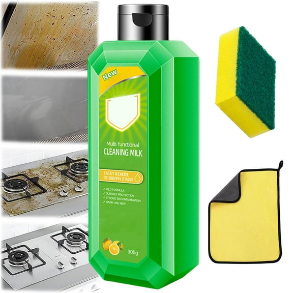 Multi Functional Cleaning Milk For Household Kitchen To Heavy Oil Stains Strong Oil Multi Purpose Cleaner 10.14 Fl Oz