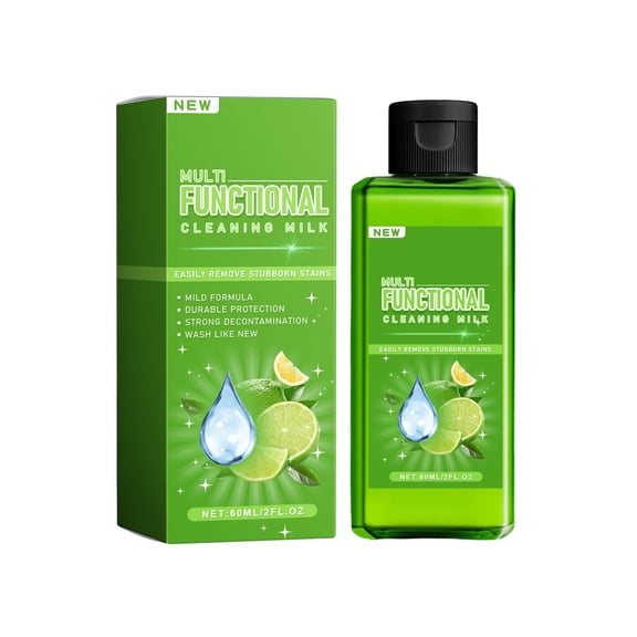 Multi-Functional Cleaning Milk, Kitchen Pots and Pan Cleaner, Kitchen Oil Cleaning Agent, Powerful all Purpose Cleaning, Easy off Oven Stoves Cleaner, Powerful Kitchen All-Purpose Cleaner, 2oz