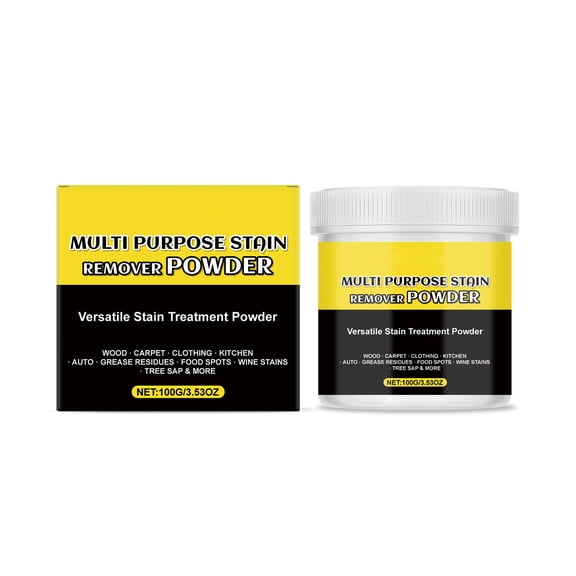 Multi Functional Cleaning Stain Remover Powder, Heavy Duty Oil And Grease Cleaner For Household Kitchen, Multipurpose Cleaner For Tough Stains, 100G Container