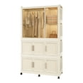 thumbnail image 1 of Multi-Functional Clothes Dresser: Portable Wardrobe with 17 Cubes & Magnetic Doors, 1 of 10