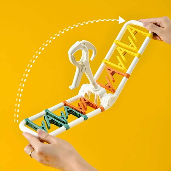 Multi Functional Clothes Hanger Drying Clip Windproof Clothes Hanger Sock Clip Travel Foldable Clothes Hanger Clip