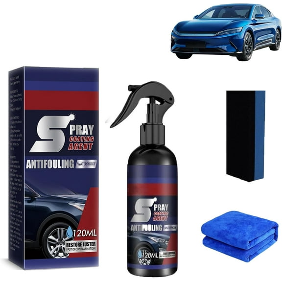 Multi-Functional Coating Renewal Agent, 3 in 1 Ceramic Car Coating Spray, 3 in 1 High Protection Quick Car Coating Spray Fast-Acting, High Protection Nano Coat, Anti Dirt - Boost Gloss