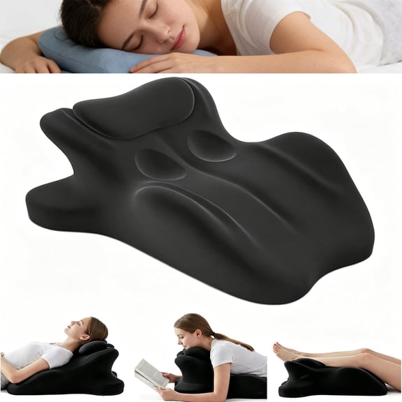 Multi-Functional Comfort Pillow,Ergonomic Memory Foam  Pillow,  Waterproof & Portable with Washable Cover