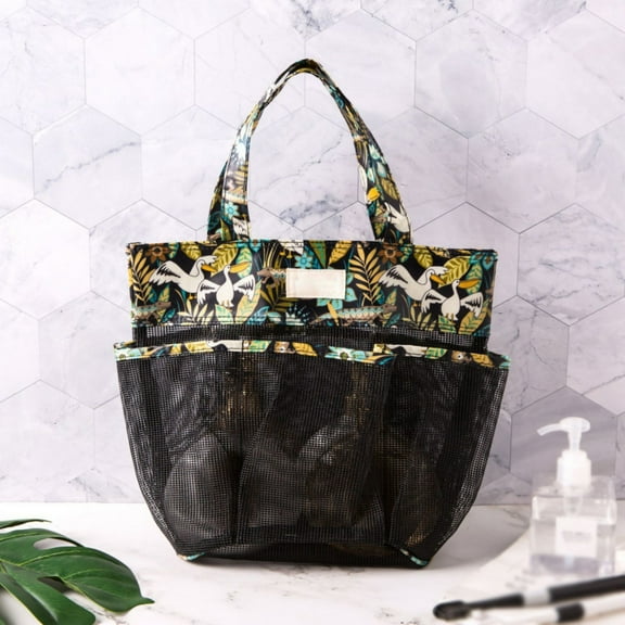 Multi-Functional Compartment Storage Flower Butterfly Portable Drawstring Wash Bag Organizer Kit Portable Floral Swimming Bag Storage Toiletry Bag