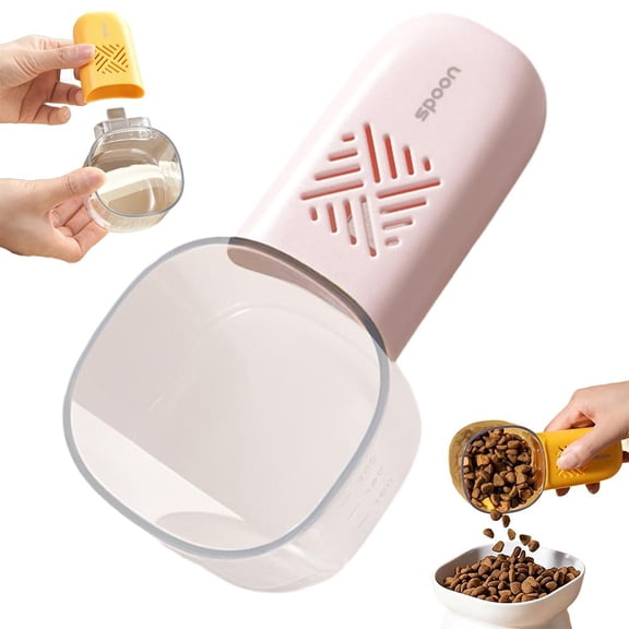 Multi Functional Control Quantity Rice Spoon with Scale Measuring Cup Grain Flour Household Spoon Kitchen Tool,White