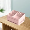 thumbnail image 1 of Multi Functional Desktop Organizer Drawer, Student Stationery Organizer, Plastic Storage Box, for Makeup and Jewelry Storage, for Office and School Supplies, Pink, by FAJHHA, 1 of 7