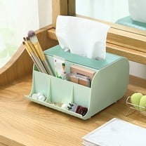Multi-Functional Desktop Tissue Box for Home and Office, Plastic Storage for Small Items and Tissues, Stylish and Easy to Clean Storage Box