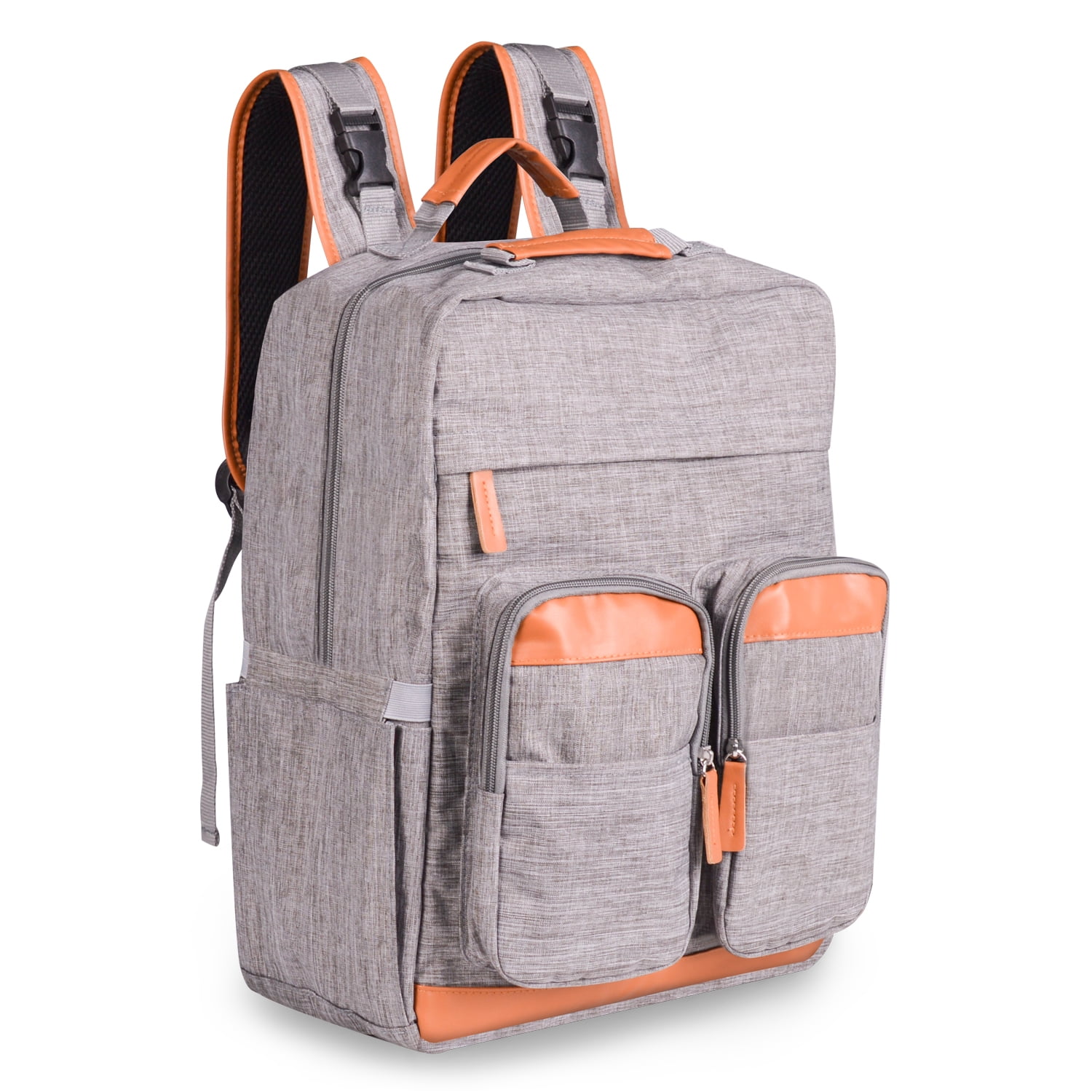 Multi-Functional Diaper Bag Backpack with Insulated Bottle Pockets, Large Capacity Baby Bag, Waterproof Travel Backpack for Moms & Dads with Stroller Straps & Multiple Compartments