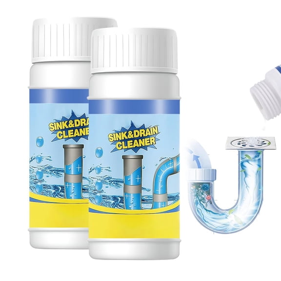 Multi-Functional Drain Cleaner Powder, Quick Foaming Heavy Duty Clog Remover For Kitchen, Bathroom, Shower, Toilet & Sewer Drains