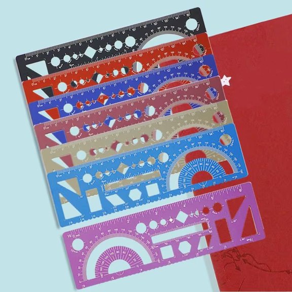 Multi-Functional Dual-Scale Ruler - Precision Measuring Tool for Office, Industrial, and Educational Use